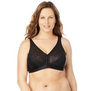 NEW Exquisite Form Fully Front Close Wirefree Posture Bra with Lace,‎ Size 36DD
